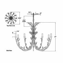 Load image into Gallery viewer, Silva Chandelier - line drawing.
