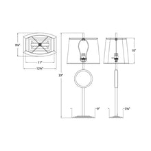 Load image into Gallery viewer, Simone Tall Table Lamp - line drawing.
