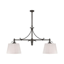 Load image into Gallery viewer, Sloane Double Shop Pendant Light in Bronze/Linen.
