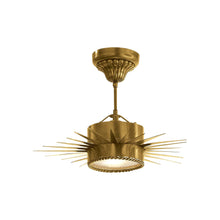 Load image into Gallery viewer, Soleil Semi Flush Ceiling Light in Hand-Rubbed Antique Brass (Small).
