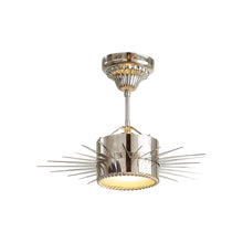 Load image into Gallery viewer, Soleil Semi Flush Ceiling Light in Polished Nickel (Small).
