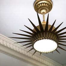 Load image into Gallery viewer, Soleil Semi Flush Ceiling Light in Detail.
