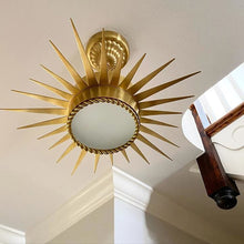 Load image into Gallery viewer, Soleil Semi Flush Ceiling Light in Detail.
