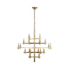 Load image into Gallery viewer, Sonnet LED Chandelier in Antique-Burnished Brass/Without Shade (Large).
