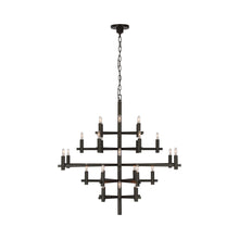 Load image into Gallery viewer, Sonnet LED Chandelier in Bronze/Without Shade (Large).

