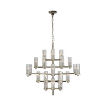 Load image into Gallery viewer, Sonnet LED Chandelier in Polished Nickel/Clear Glass (Large).

