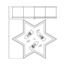 Load image into Gallery viewer, Sophia Flush Mount Ceiling Light - line drawing.
