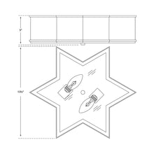 Load image into Gallery viewer, Sophia Flush Mount Ceiling Light - line drawing.
