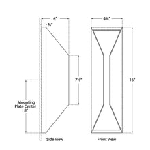 Load image into Gallery viewer, Stetto Outdoor LED Wall Light - line drawing.
