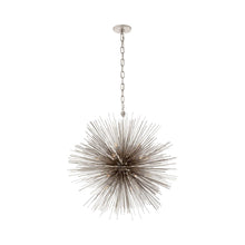 Load image into Gallery viewer, Strada Chandelier in Round/Burnished Silver Leaf (Medium).
