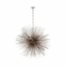 Load image into Gallery viewer, Strada Chandelier in Round/Burnished Silver Leaf (Large).
