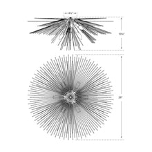 Load image into Gallery viewer, Strada Flush Mount Ceiling Light - line drawing.
