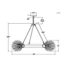 Load image into Gallery viewer, Strada Ring Chandelier - line drawing.
