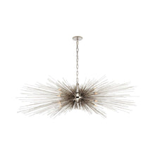 Load image into Gallery viewer, Strata Linear Chandelier in Polished Nickel.
