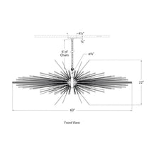 Load image into Gallery viewer, Strata Linear Chandelier - line drawing.
