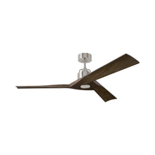 Load image into Gallery viewer, Alma Indoor / Outdoor LED Smart Ceiling Fan in Brushed Steel.

