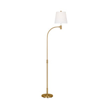 Load image into Gallery viewer, Belmont Task Floor Lamp in Burnished Brass.
