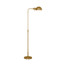 Load image into Gallery viewer, Belmont XL Task Floor Lamp in Burnished Brass.
