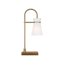 Load image into Gallery viewer, Binx Task Lamp in Satin Brass.
