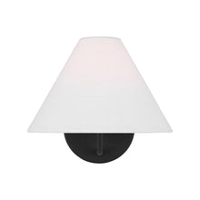 Load image into Gallery viewer, Burke Bath Wall Light in Midnight Black.
