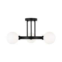Load image into Gallery viewer, Clybourn Semi Flush Mount Ceiling Light in Midnight Black.
