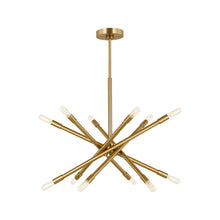 Load image into Gallery viewer, Eastyn Chandelier in Burnished Brass (Medium).

