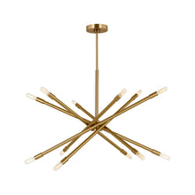 Load image into Gallery viewer, Eastyn Chandelier in Burnished Brass (Large).
