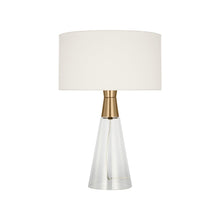 Load image into Gallery viewer, Pender Table Lamp in Satin Brass.
