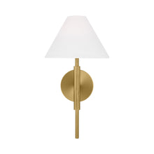 Load image into Gallery viewer, Porteau Bath Wall Light in Satin Brass.
