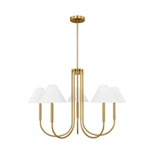 Load image into Gallery viewer, Porteau Chandelier in Satin Brass (Large).
