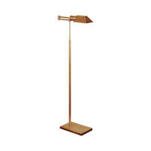 Load image into Gallery viewer, Studio Swing Arm LED Floor Lamp in Hand-Rubbed Antique Brass.
