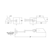 Load image into Gallery viewer, Studio Swing Arm Wall Light - line drawing.
