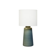 Load image into Gallery viewer, Vessel Table Lamp in Blue Anglia Crackle (Large).
