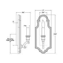 Load image into Gallery viewer, Sussex Framed Wall Light - line drawing.
