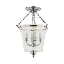 Load image into Gallery viewer, Sussex Semi Flush Mount Ceiling Light in Polished Nickel.
