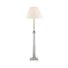 Load image into Gallery viewer, Swedish Column Buffet Table Lamp in Crystal/Linen.
