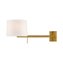 Load image into Gallery viewer, Sweep Wall Light in Right/Soft Brass.

