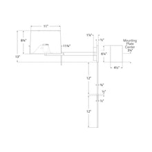 Load image into Gallery viewer, Sweep Wall Light - line drawing.
