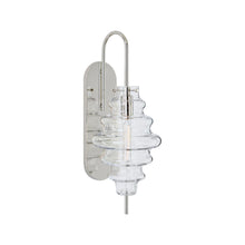 Load image into Gallery viewer, Tableau Wall Light in Polished Nickel/Clear Glass.
