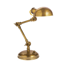 Load image into Gallery viewer, The Pixie Desk Lamp in Hand-Rubbed Antique Brass.
