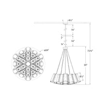 Load image into Gallery viewer, Thoreau Chandelier - line drawing.
