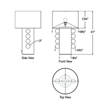 Load image into Gallery viewer, Tiglia LED Table Lamp - line drawing.
