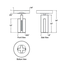Load image into Gallery viewer, Trancas LED Table Lamp - line drawing.
