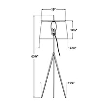 Load image into Gallery viewer, Triad Hand-Forged Floor Lamp - line drawing.
