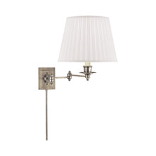 Load image into Gallery viewer, Triple Swing Arm Wall Light in Antique Nickel/Silk.
