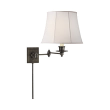 Load image into Gallery viewer, Triple Swing Arm Wall Light in Bronze/Linen.
