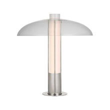 Load image into Gallery viewer, Troye LED Table Lamp in Polished Nickel/Clear Glass.

