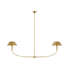 Load image into Gallery viewer, Turlington LED Linear Chandelier in Hand-Rubbed Antique Brass.
