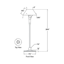 Load image into Gallery viewer, Turlington LED Table Lamp - line drawing.
