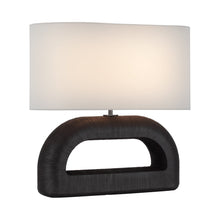 Load image into Gallery viewer, Utopia Combed Console LED Table Lamp in Aged Iron (Wide).
